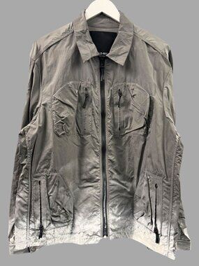A-COLD-WALL Grey Windbreaker Custom White Painted Jacket Sz XL